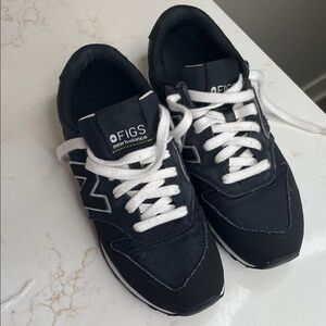 Figs x New Balance Navy and White Low-Top Sneakers